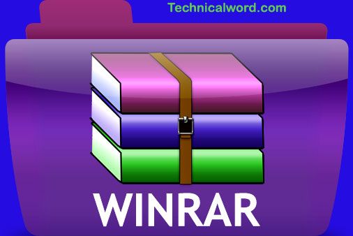 image shows setup files of winrar